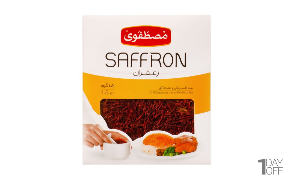 زعفران درجه یک مصطفوی نایلونی مقدار 1.5 گرم