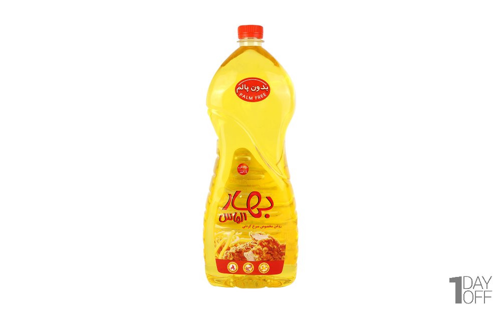 روغن مایع سرخ کردنی بدون پالم بهار الماس مقدار 1.5 لیتر