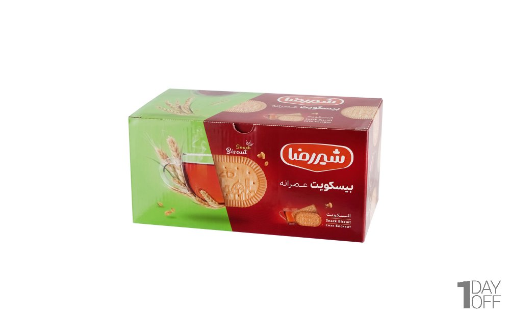 بیسکویت ساده شیررضا مقدار 1.1 کیلوگرم