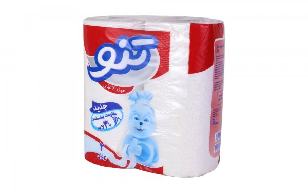دستمال حوله‌ای سه‌لایه تنو بسته 2 رول
