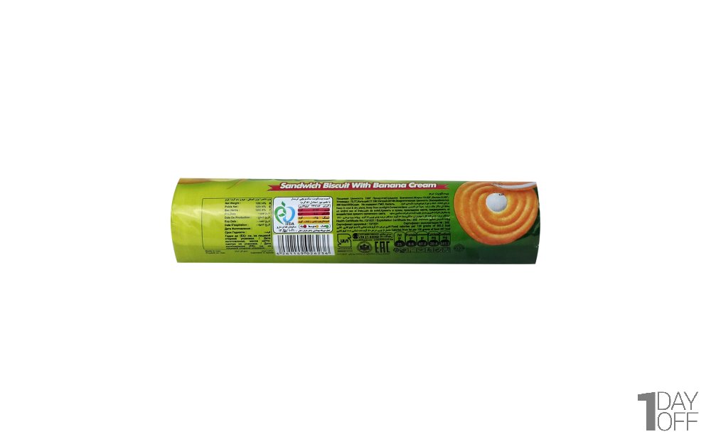 بیسکویت Taste It کرم‌دار موزی شیرین‌عسل مقدار 120 گرم