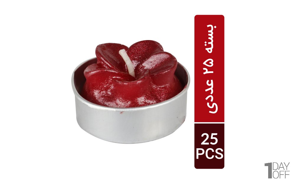 شمع وارمر مدل گل انار بسته 25 عددی