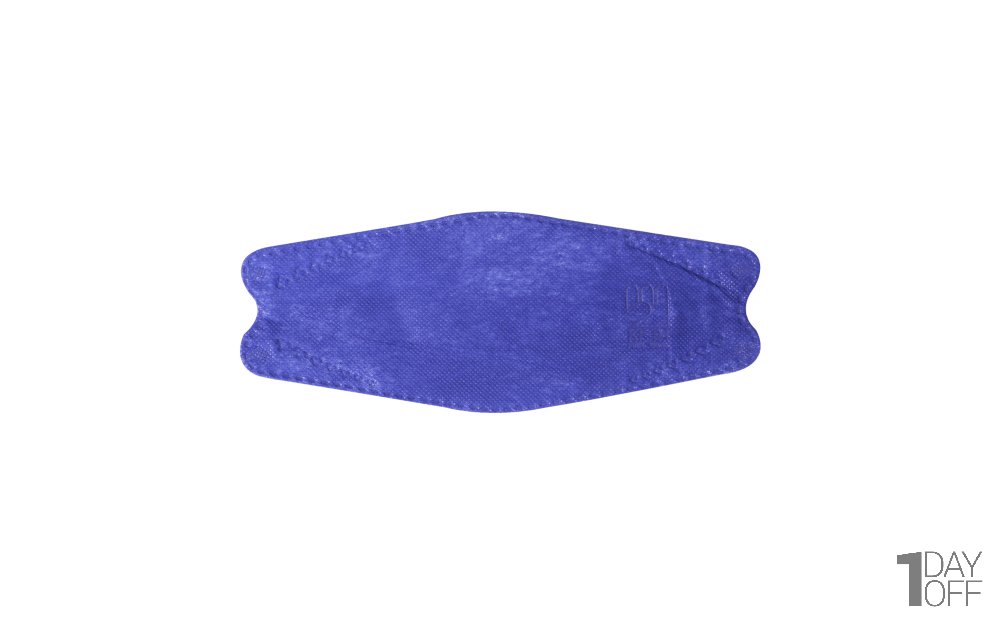 ماسک تنفسی پنج‌لایه سه‌بعدی رنگ آبی کاربنی بسته 25 عددی