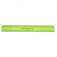 خط‌کش ژله‌ای فابر کاستل (Faber Castell) 30 سانتی‌متری رنگ فسفری شفاف