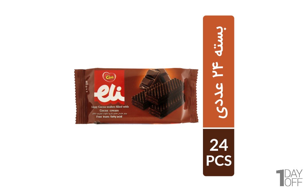 ویفر کاکائویی لینا بسته 24 عددی 