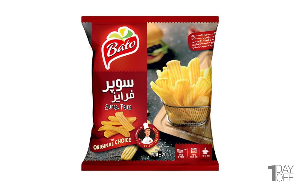  سیب‌زمینی سوپر فرایزر باتو مقدار 750 گرم 