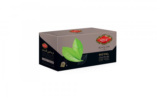 چای سیاه کیسه‌ای رویال گلستان بسته 25 عددی