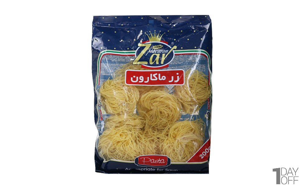 ورمیشل آشیانه‌ای زر ماکارون مقدار 200 گرم