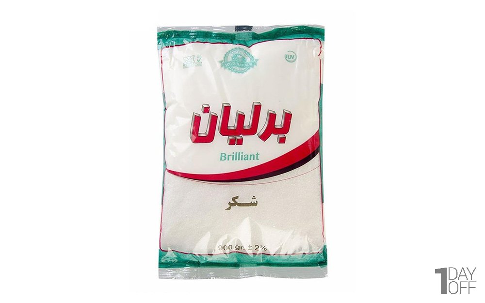 شکر سفید برلیان مقدار 900 گرم