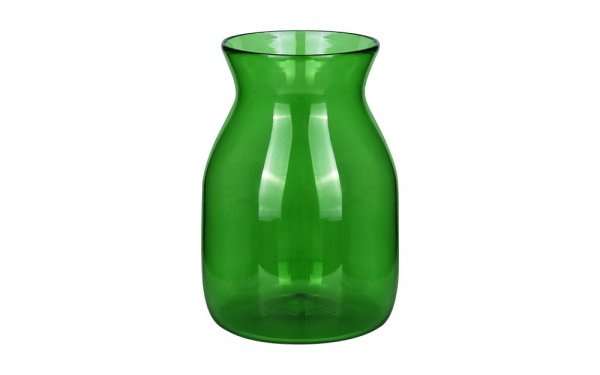 گلدان شیشه‌ای دست‌ساز طرح آیکیا کد 203 رنگ سبز زمردی