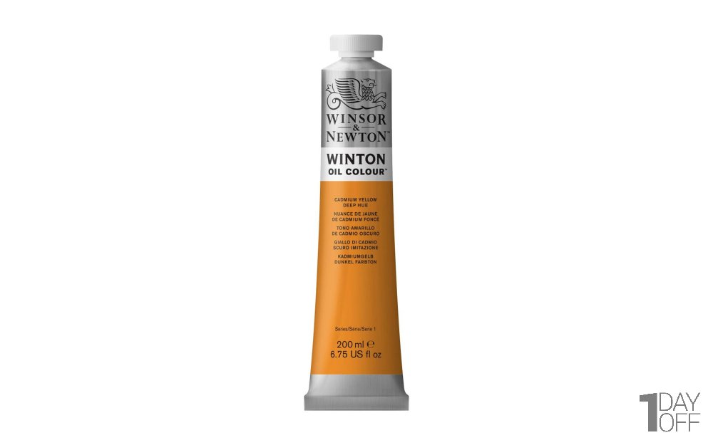 رنگ روغن وینزور (Winsor) سری Winton مقدار 200 میلی‌لیتر رنگ CADMIUM YELLOW DEEP HUE