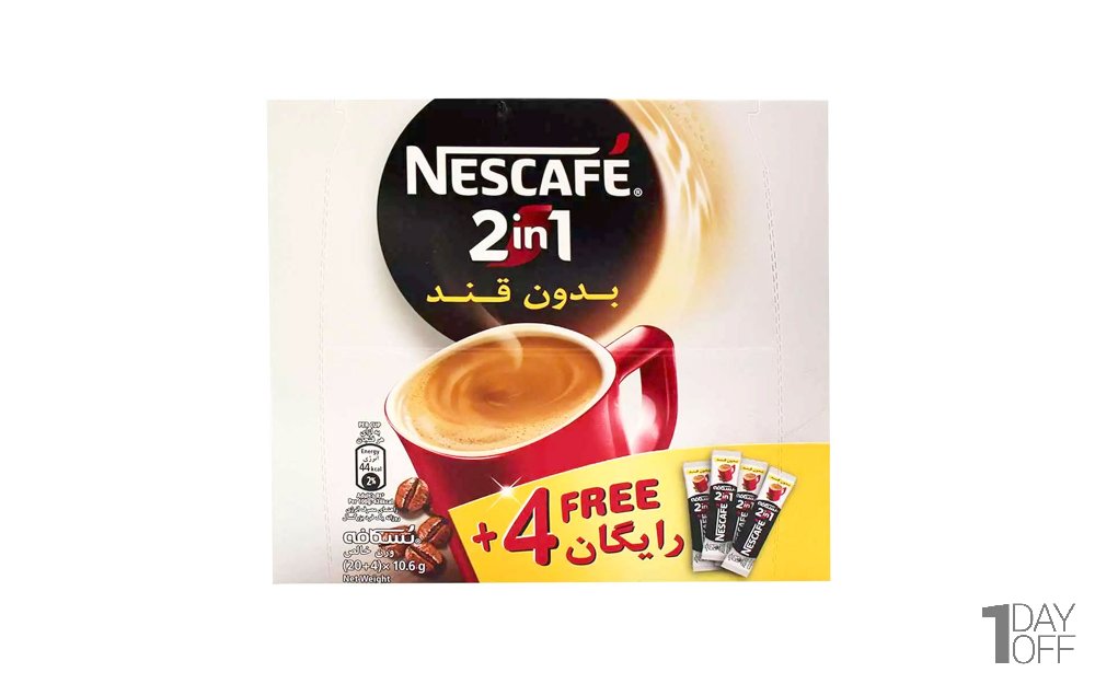 کافی‌میکس 2 در 1 بدون قند نسکافه (Nescafe) مقدار 24 ساشه