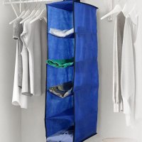 نظم‌دهنده لباس و کفش آویز 5 طبقه رنگ آبی