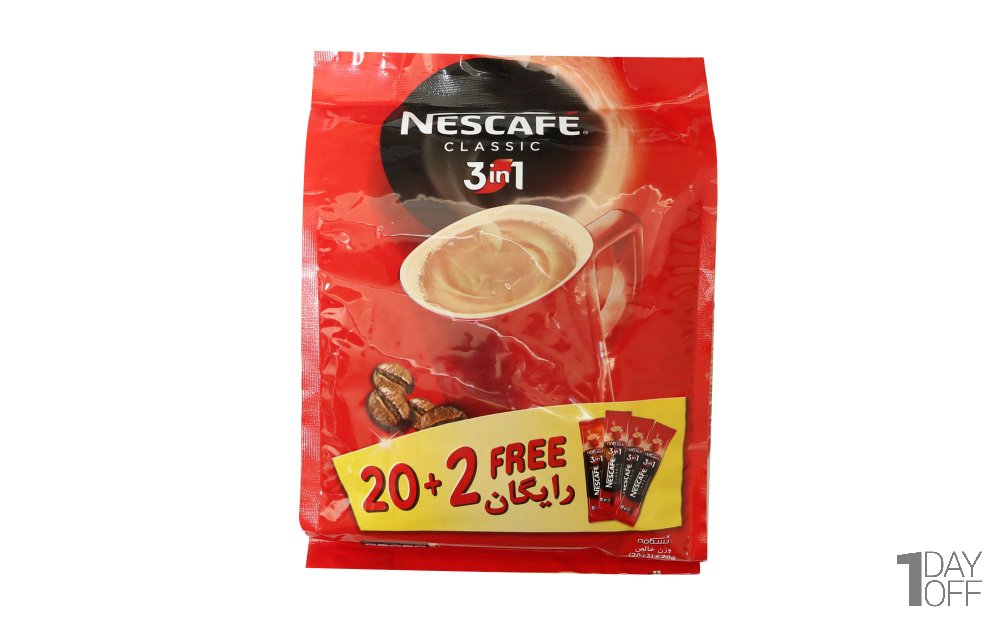 کافی‌میکس 3x1 کلاسیک نسکافه (NESCAFE) بسته 20+2 عددی 