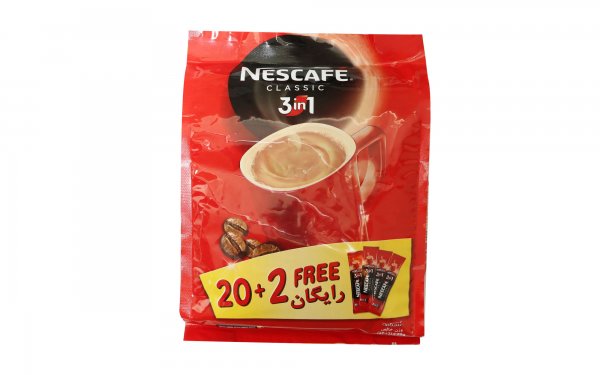 کافی‌میکس 3x1 کلاسیک نسکافه (NESCAFE) بسته 20+2 عددی 