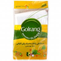 دستکش یک‌بار مصرف گلرنگ بسته 100 عددی 