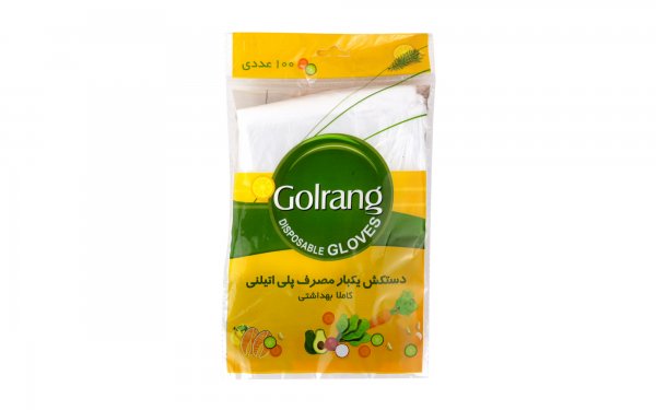 دستکش یک‌بار مصرف گلرنگ بسته 100 عددی 