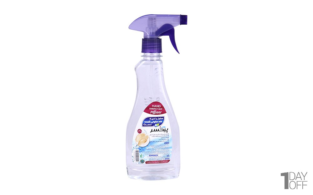 اسپری ضدعفونیکننده 400 میلیلیتری پیگسر - 70% متانول / اسپری / محصول ویژه / محدودیت خرید / حاوی گیلیسیرین / دارای مواد نرمکننده برای پوست / فاقد بوی نامطبوع
