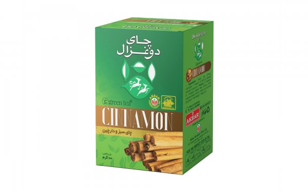 چای سبز و دارچین دوغزال مقدار 100 گرم