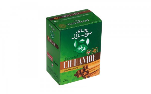 چای سبز و دارچین دوغزال مقدار 100 گرم