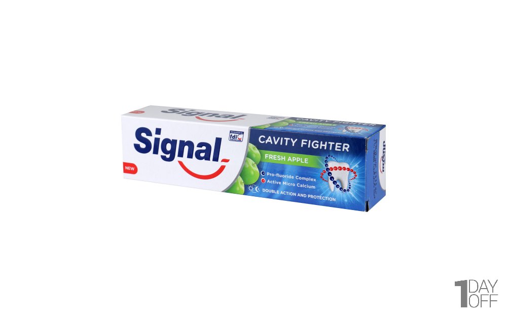 خمیردندان ضدپوسیدگی با رایحه سیب سیگنال (Signal) مقدار 100 میلی‌لیتر