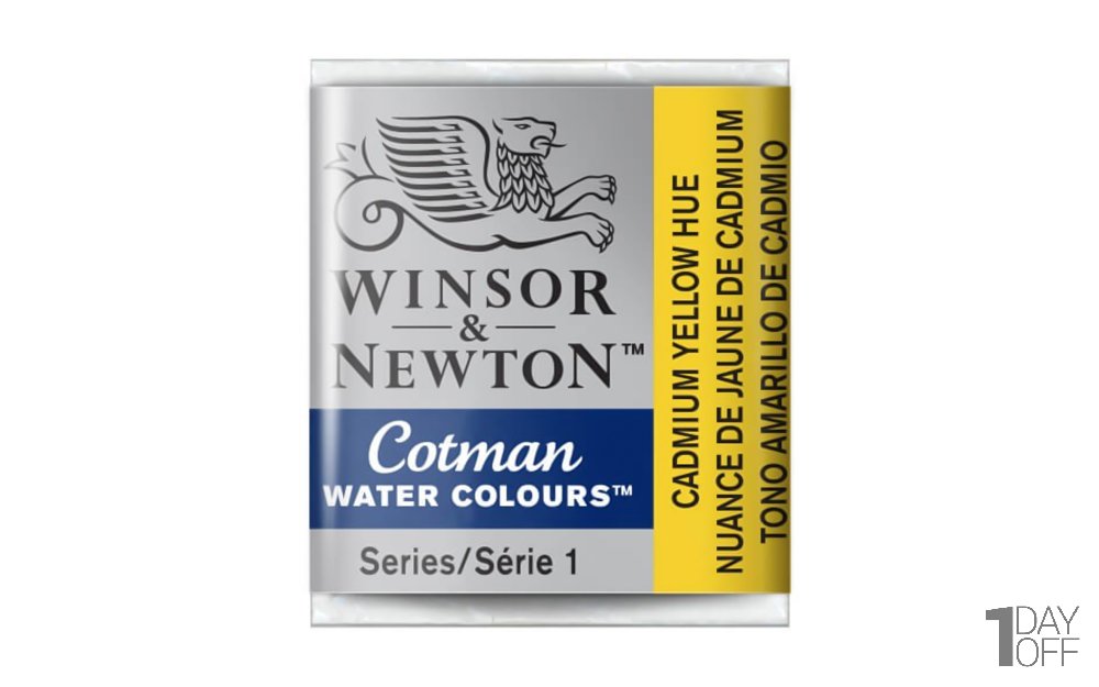 قرص آبرنگ وینزور (Winsor) سری Cotman رنگ CAD YELLOW HUE