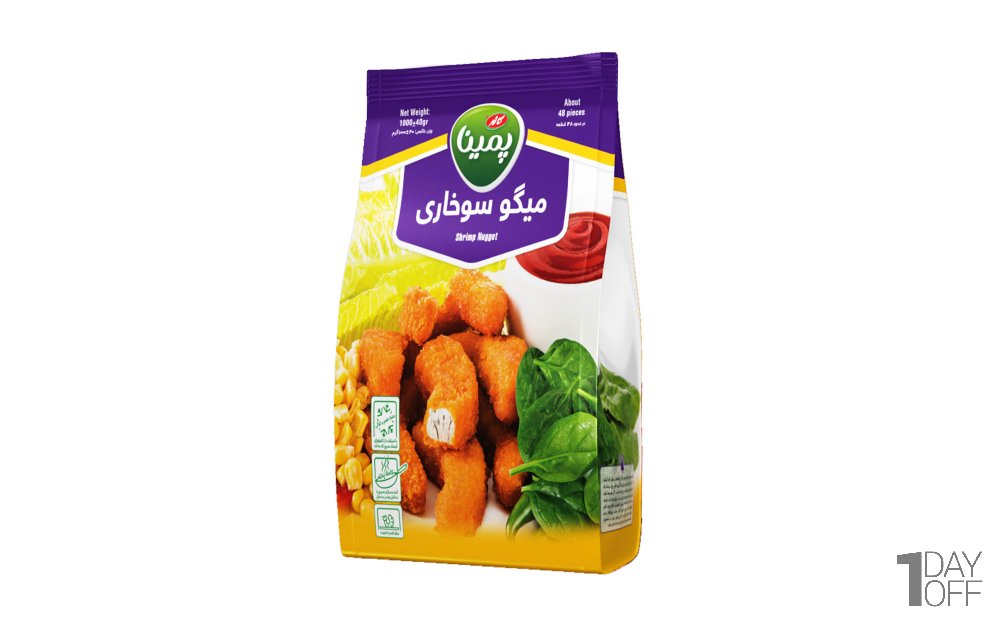 میگو سوخاری منجمد پمینا کاله مقدار 1 کیلوگرم
