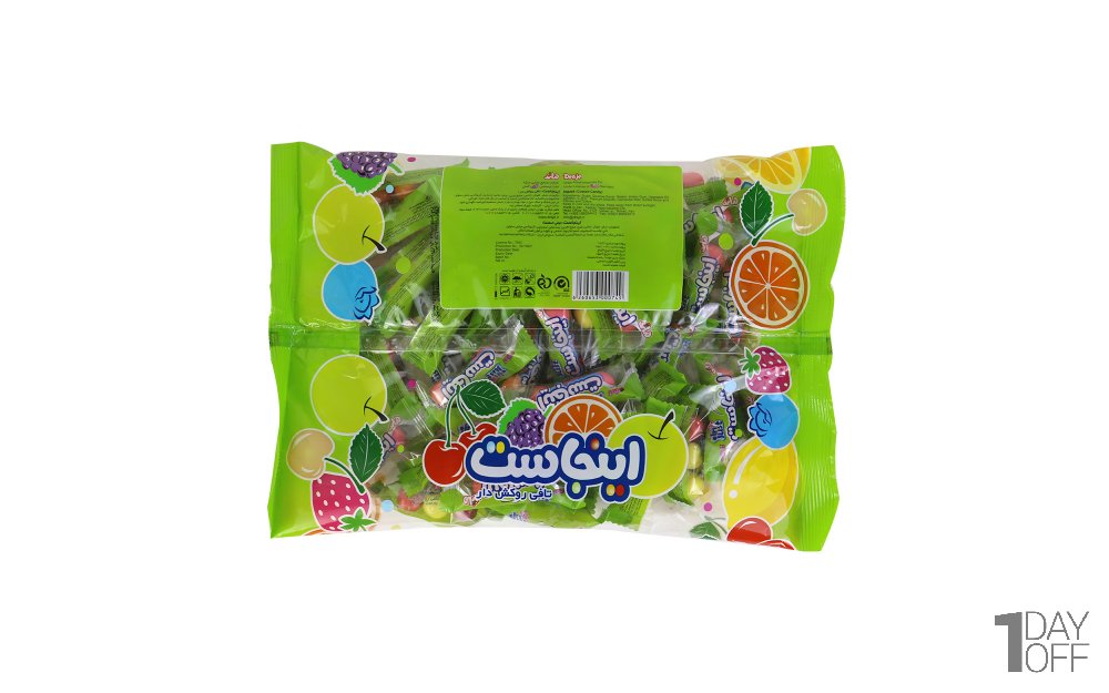 تافی روکش‌دار coated candy اینجاست مقدار 400 گرم