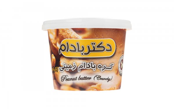کره بادام‌زمینی کرانچی دکتر بادام مقدار 220 گرم