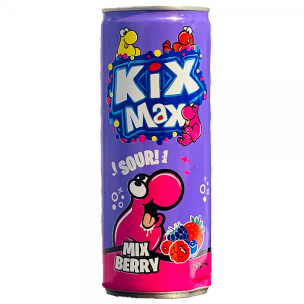 نوشیدنی گازدار کیکس مکس KIX MAX میکس بری مقدار 250 میلی‌لیتر