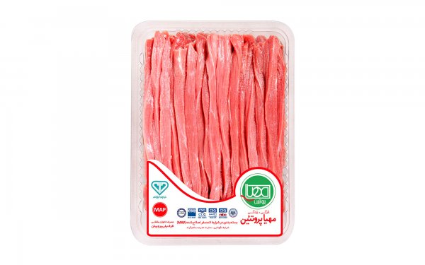 گوشت بیف استروگانف گوساله مهیا پروتئین مقدار 500 گرم