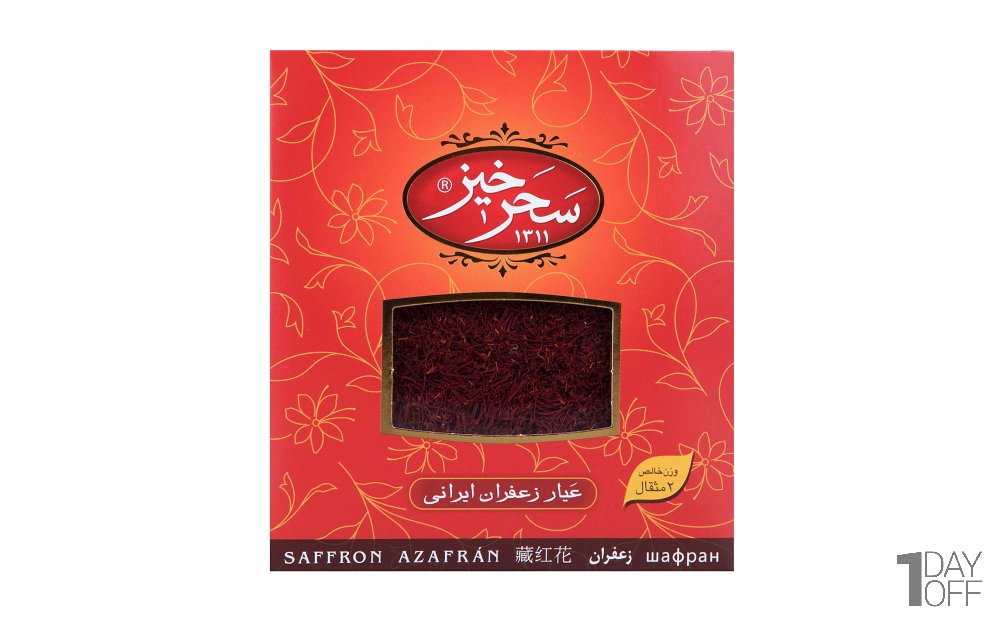 زعفران سرگل کادویی سحرخیز مقدار 2 مثقال (9.216 گرم)
