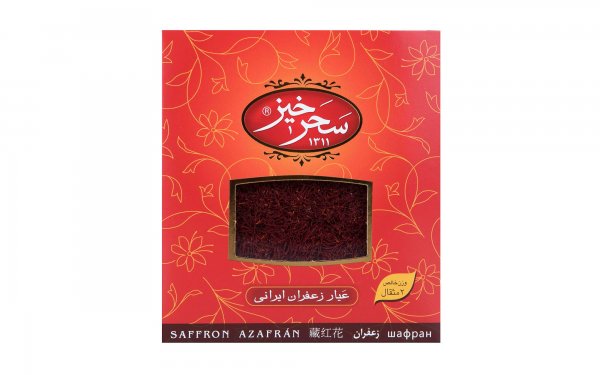 زعفران سرگل کادویی سحرخیز مقدار 2 مثقال (9.216 گرم)