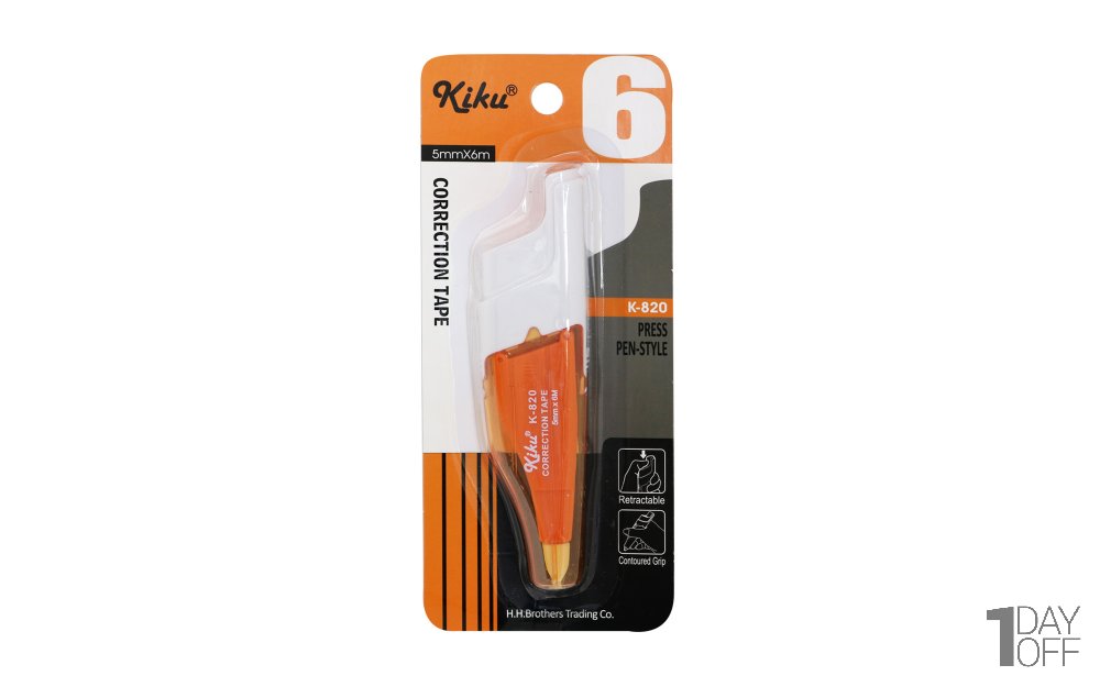 غلط‌گیر نواری کیکو (Kiku) مدل K-820 رنگ نارنجی 