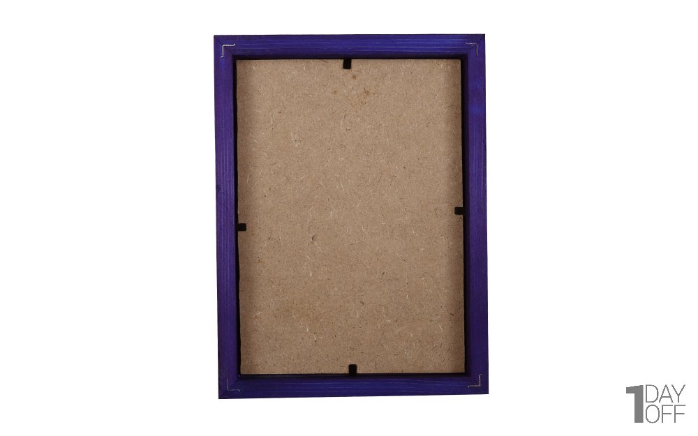 قاب عکس چوبی دست ساز ابعاد 15x20 سانتی‌متر رنگ بنفش