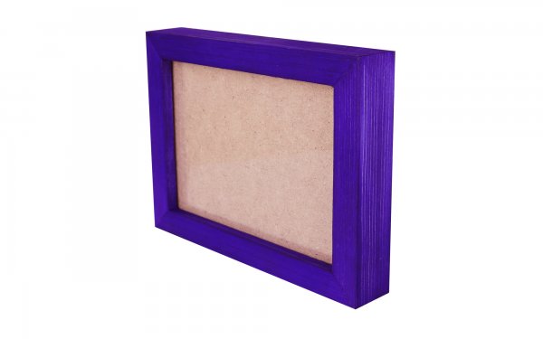 قاب عکس چوبی دست ساز ابعاد 15x20 سانتی‌متر رنگ بنفش