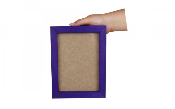 قاب عکس چوبی دست ساز ابعاد 15x20 سانتی‌متر رنگ بنفش