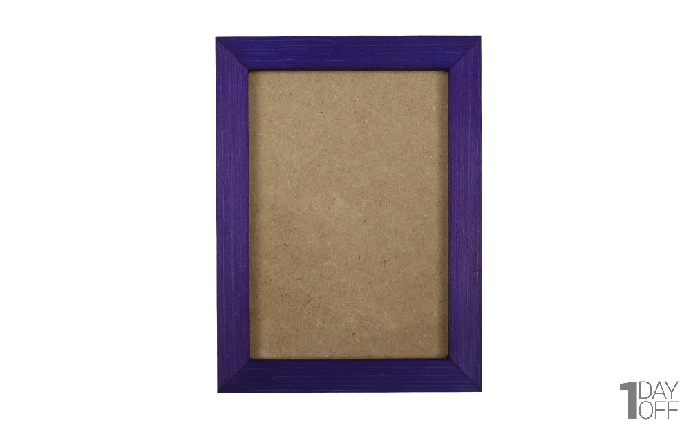 قاب عکس چوبی دست ساز ابعاد 15x20 سانتی‌متر رنگ بنفش