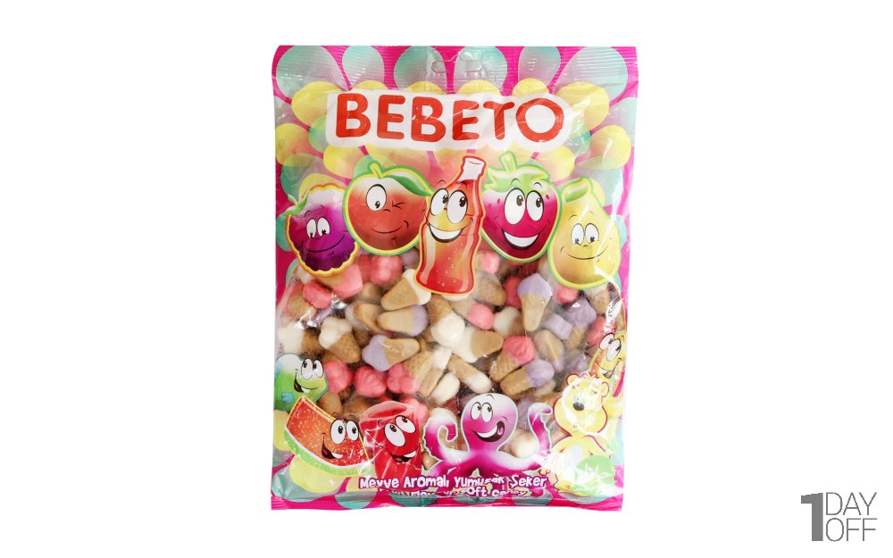  پاستیل میوه ای ببتو (BEBETO) مدل بستنی مقدار 1 کیلوگرم