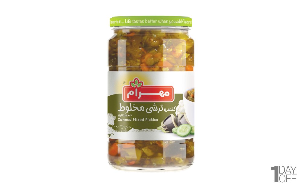 کنسرو ترشی مخلوط 660 گرمی مهرام