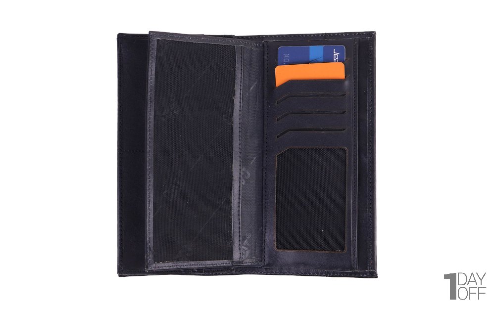 کیف پول چرم مشکی تتیس (TETIS) کد 00112