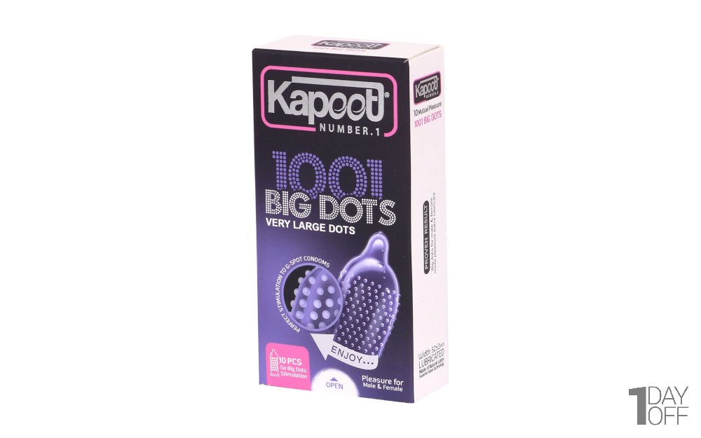 کاندوم کاپوت (Kapoot) مدل 1001 Big Dots