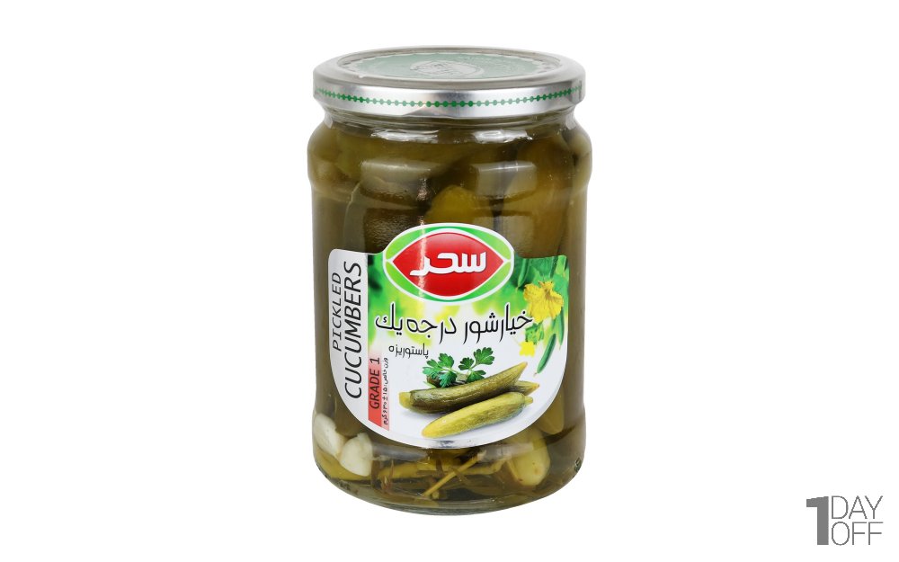خیارشور درجه یک سحر مقدار 630 گرم