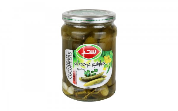 خیارشور درجه یک سحر مقدار 630 گرم