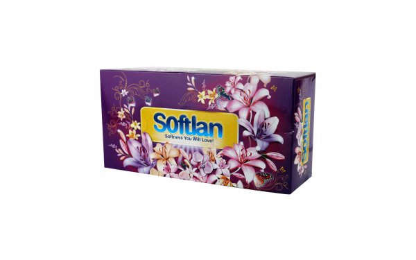 دستمال کاغذی دولایه 150 برگ سافتلن مدل باغ بهشت 