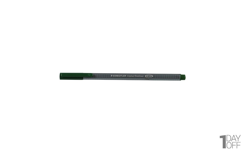 روان‌نویس استدلر (Staedtler) مدل Triplus Fineliner نوع نوک نمدی رنگ سبز سدری