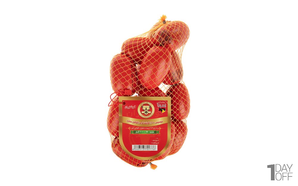 سوسیس کوکتل ساده 55 درصد گوشت قرمز گوشتیران مقدار 1 کیلوگرم 