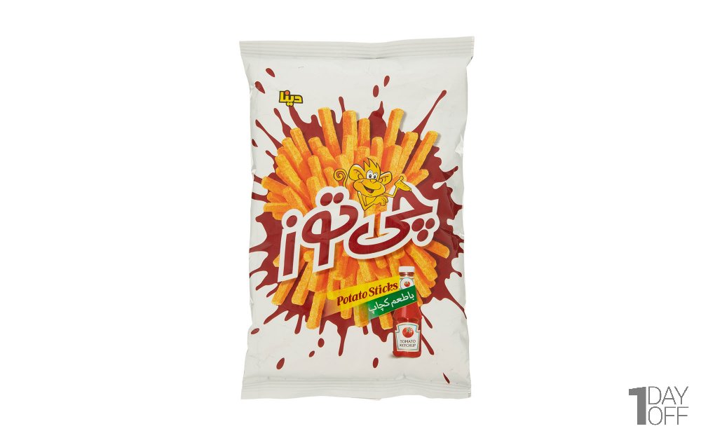 استیک سیب‌زمینی با طعم کچاپ چی‌توز مقدار 50 گرم 
