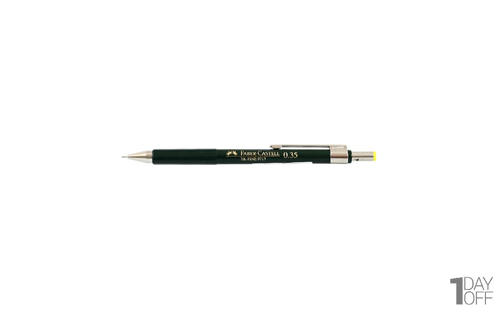  مداد نوکی 0.35 میلی‌متری فابر کاستل (Faber Castell) مدل Tk Fine رنگ سبز تیره با در زرد 
