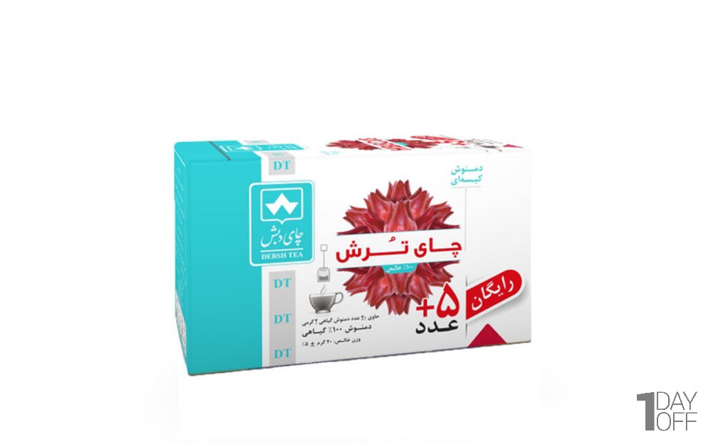 دمنوش کیسه‌ای چای ترش دبش بسته 25 عددی 